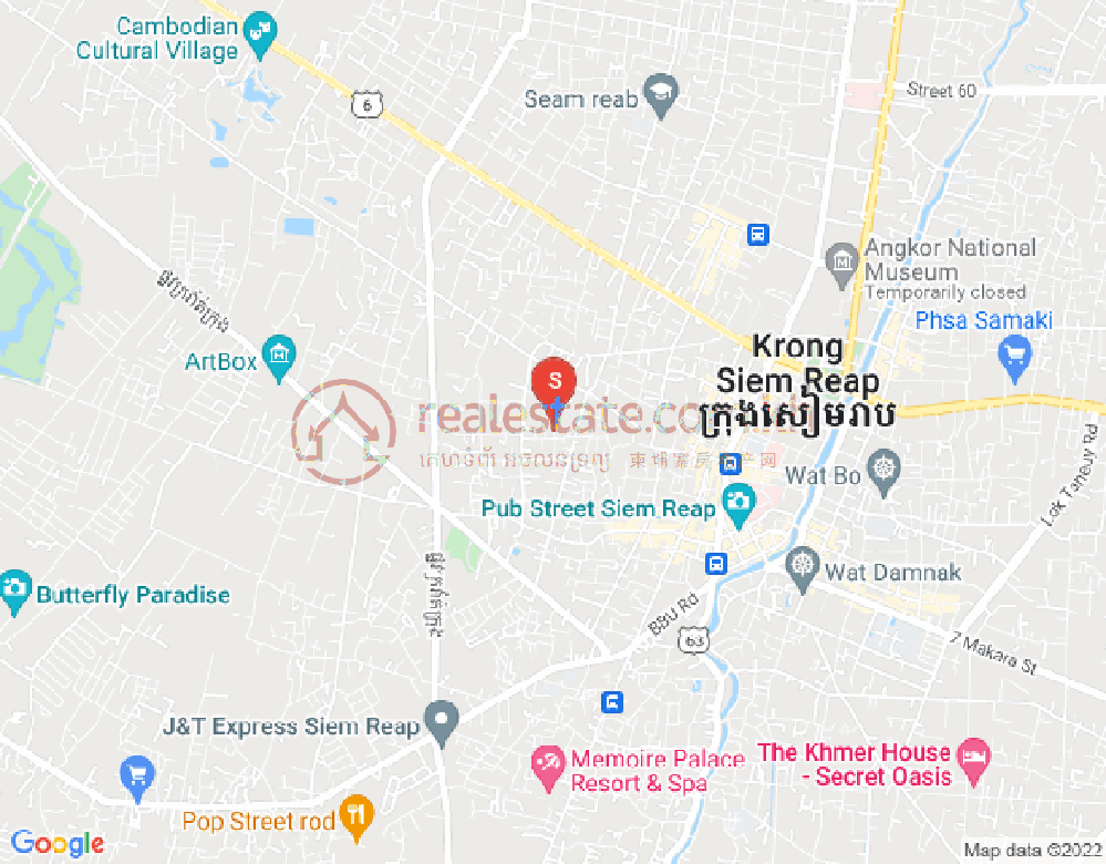 Carte de Svay Dankum, Siem-Réap