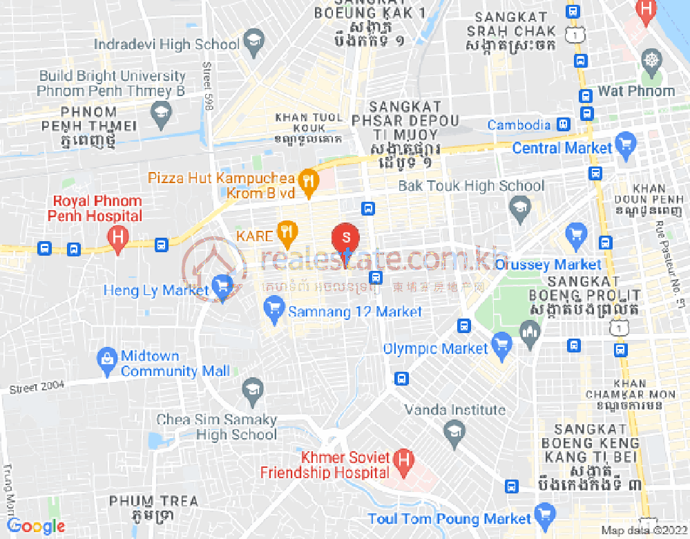Mapa: Tuek L'ak 3, Toul Kork, Phnom Penh