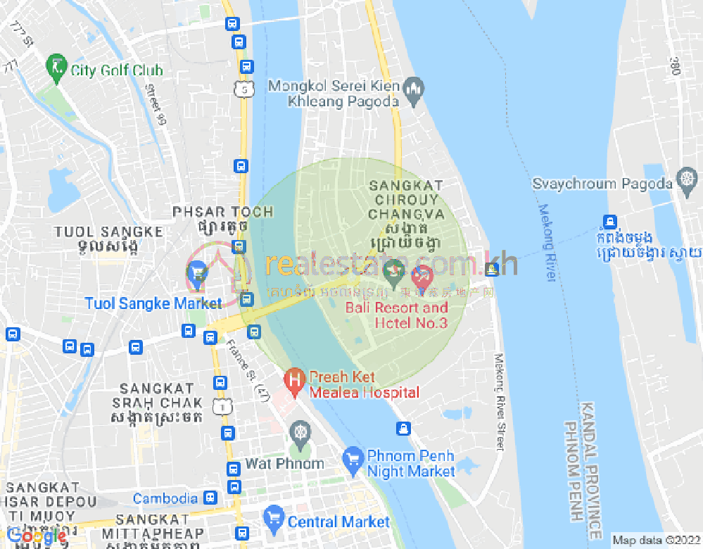 Map of Chroy Changvar, Phnom Penh
