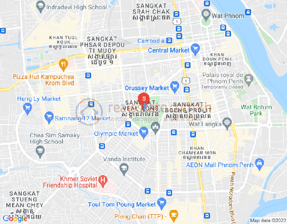 Map of Veal Vong, 7 Makara, Phnom Penh