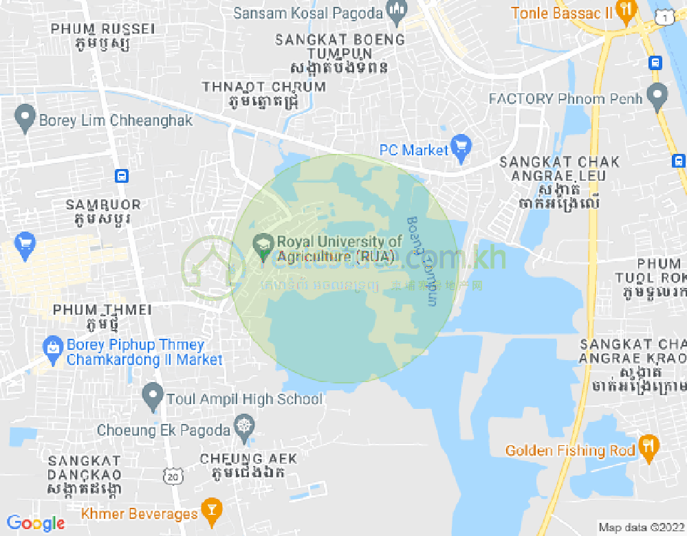 ផែនទី ចតុមុខ, ដូនពេញ, ភ្នំពេញ