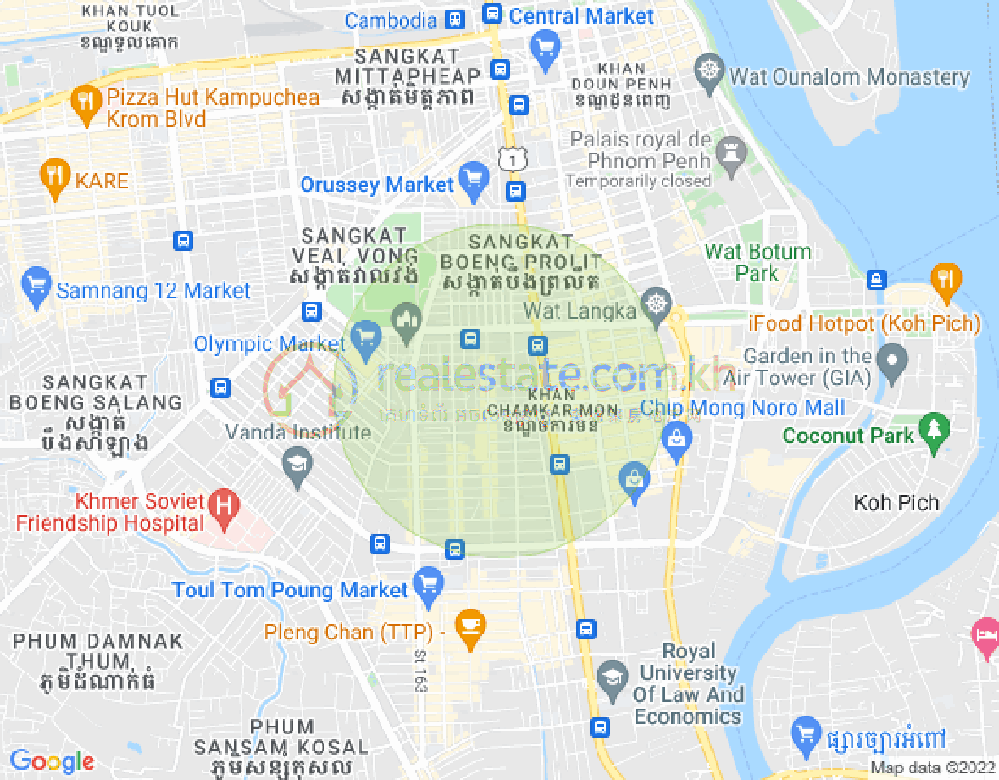 Properties Dabest, BKK 2, ボンケンコン, プノンペンの地図