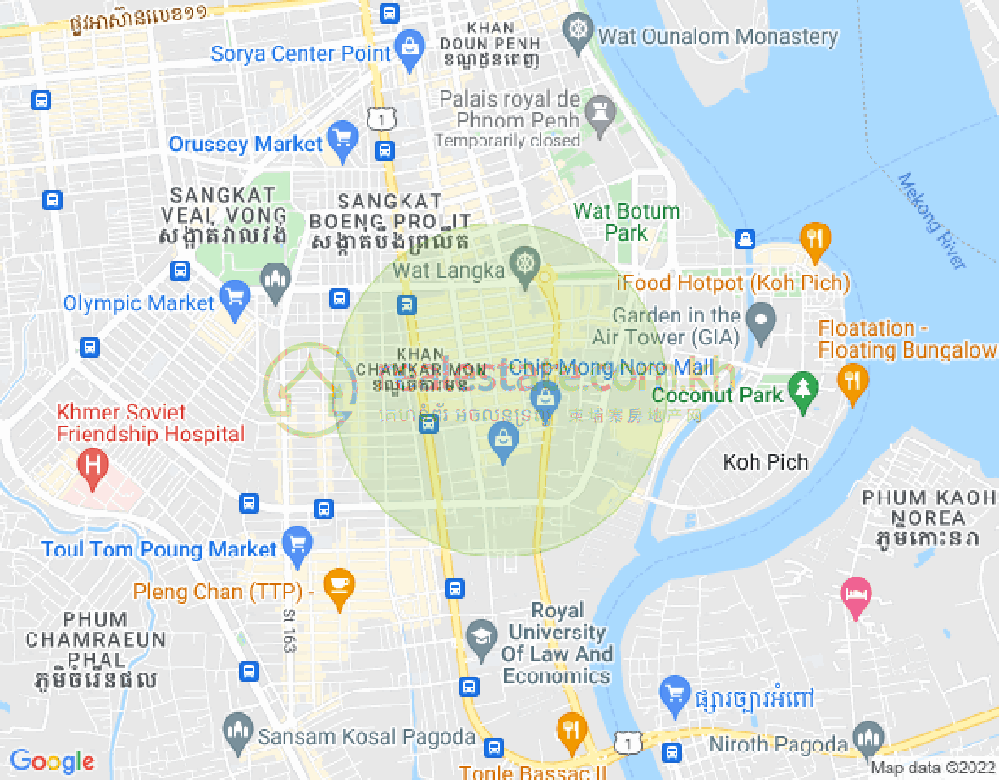 ផែនទី បឹងកេងកង១, បឹងកេងកង, ភ្នំពេញ