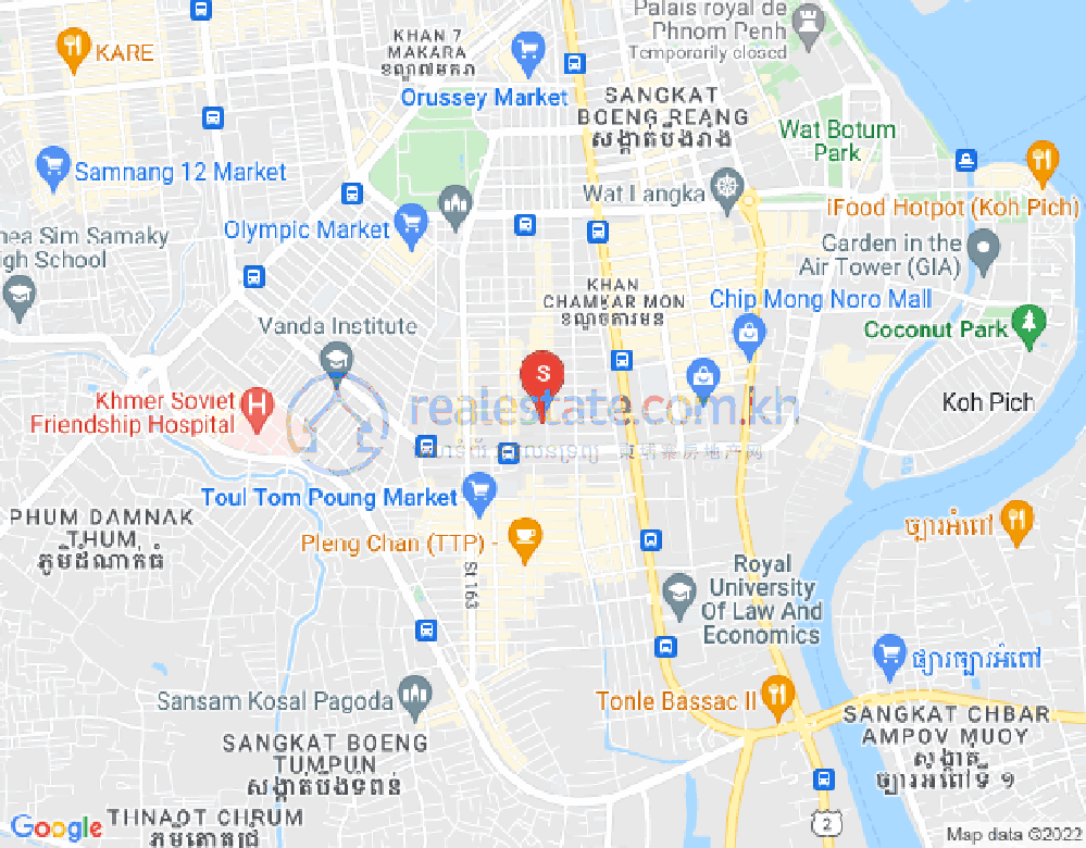 Mapa: BKK 3, Boeng Keng Kang, Phnom Penh
