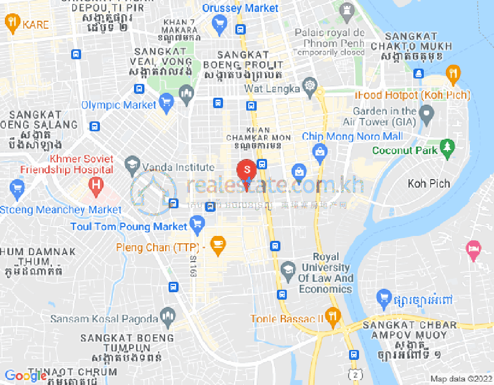 Mapa: BKK 3, Boeng Keng Kang, Phnom Penh