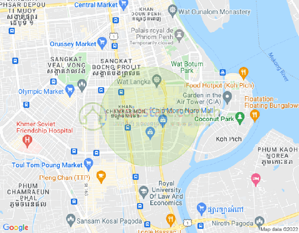 ផែនទី បឹងកេងកង១, បឹងកេងកង, ភ្នំពេញ