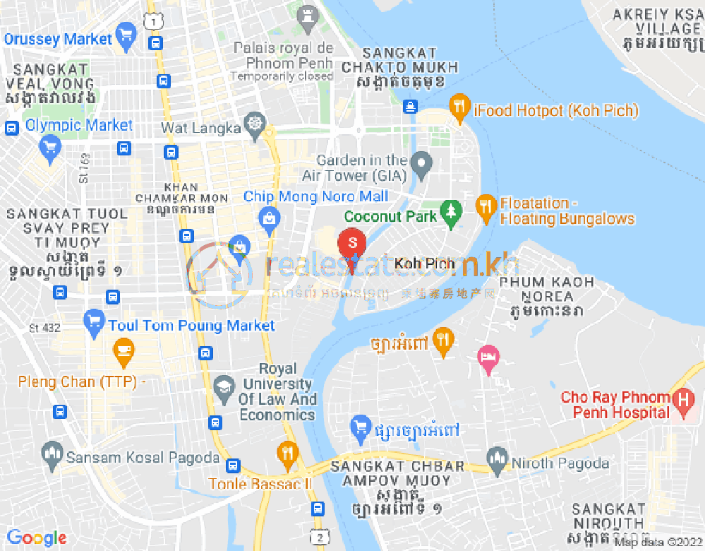 Mapa: D. I. Riviera Condominium