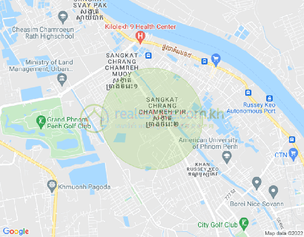 チュランチャムレ2, ルッセイケオ, プノンペンの地図