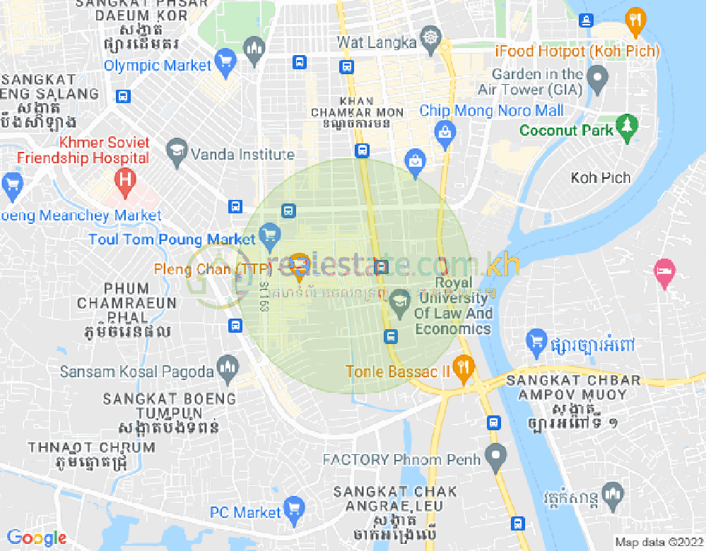 V, 万禾密分区, 占卡蒙, 金边地图