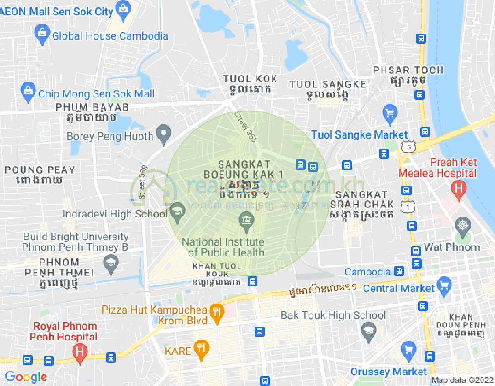 万谷湖1分区, 堆谷区, 金边地图