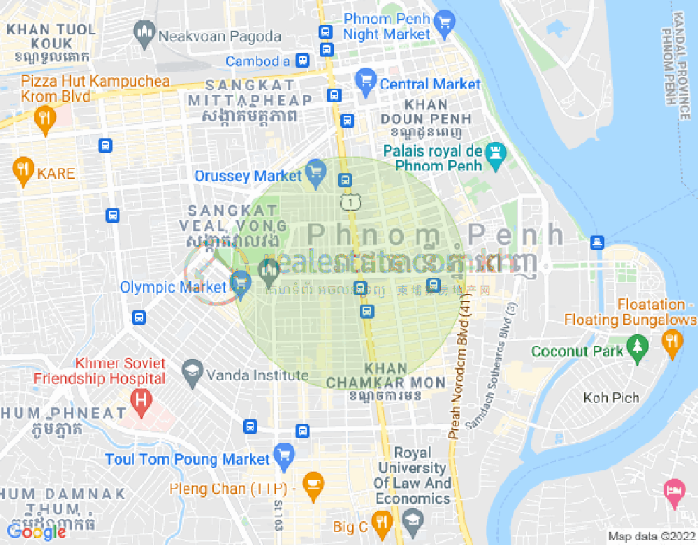 Map of Boeung Prolit, 7 Makara, Phnom Penh