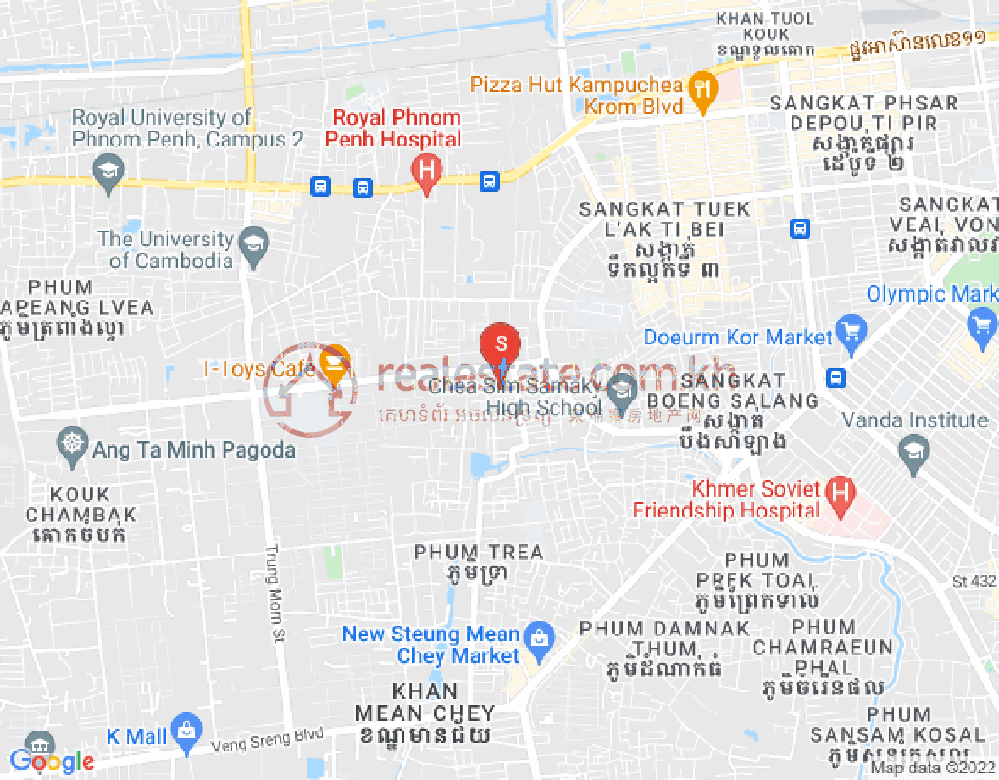 ストゥングミアンチェイ2, ミエンチェイ, プノンペンの地図
