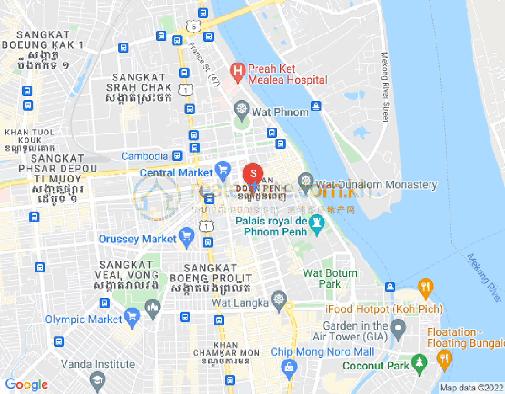 Mapa: Daun Penh, Phnom Penh