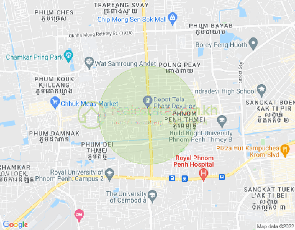 Карта Пномпень Тхмей, Сен Сок, Пномпень