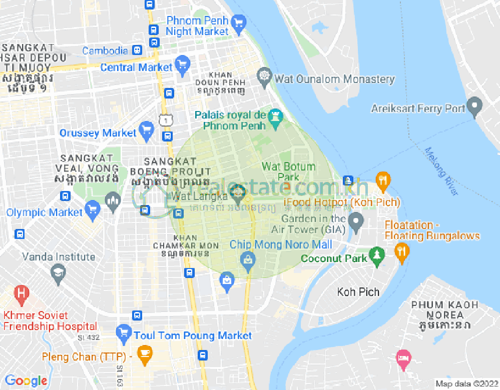 แผนที่ Dabest  Properties, โตนเลบาสัก, จัมการมอน, พนมเปญ