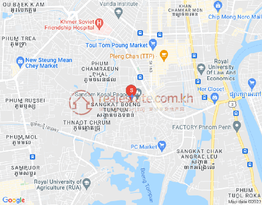 Stueng Mean chey区, 棉芷区, 金边地图