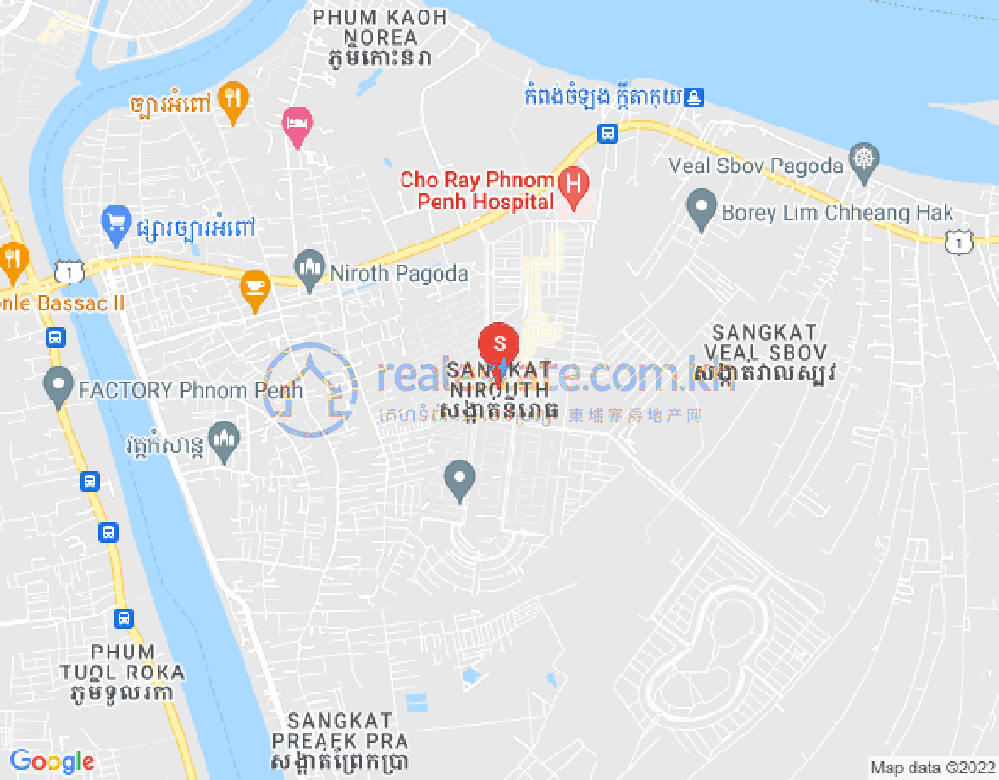 Nirouth分区, 铁桥头区, 金边地图