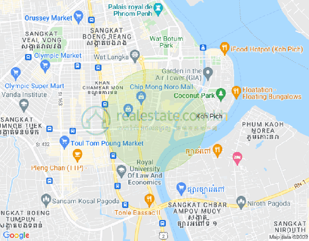 百色河分区, 占卡蒙, 金边地图