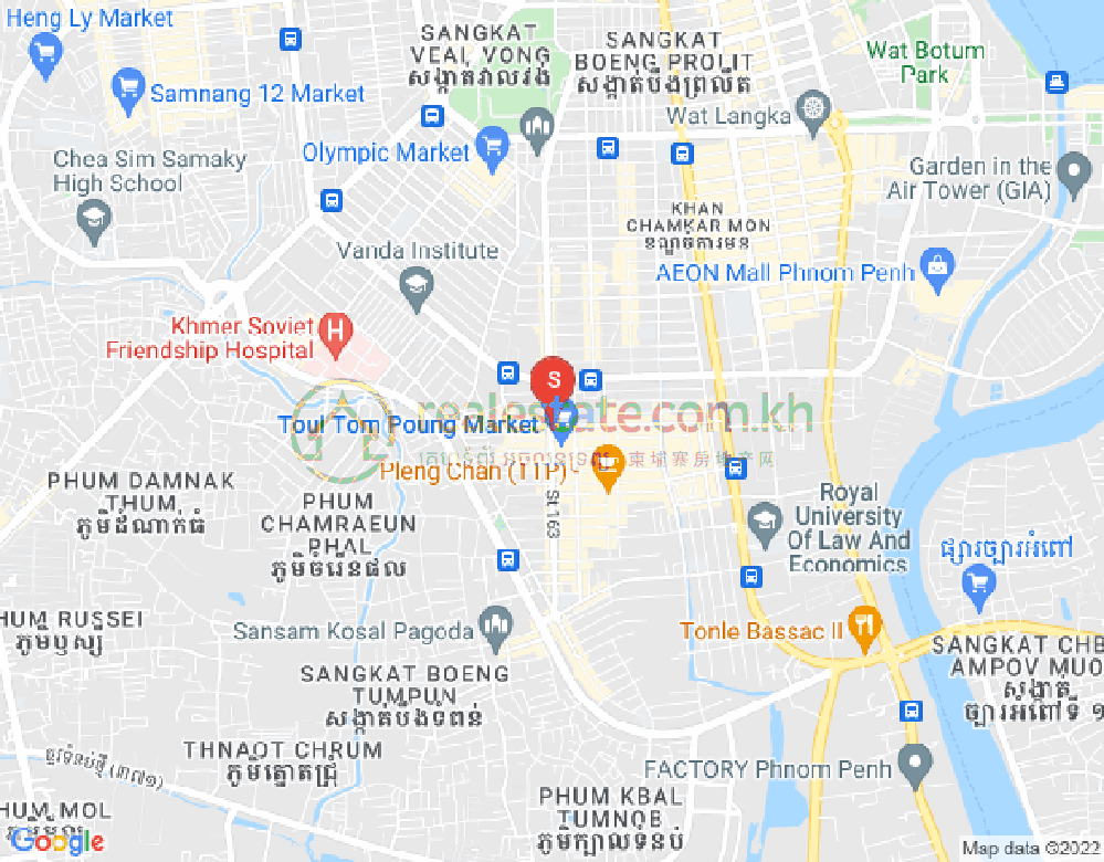 Карта Тул Том Пунг 1, Чамкармон, Пномпень