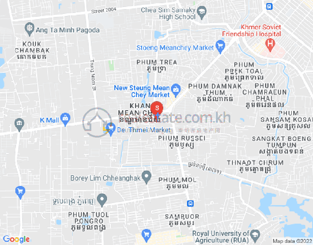 Stueng Mean chey区, 棉芷区, 金边地图