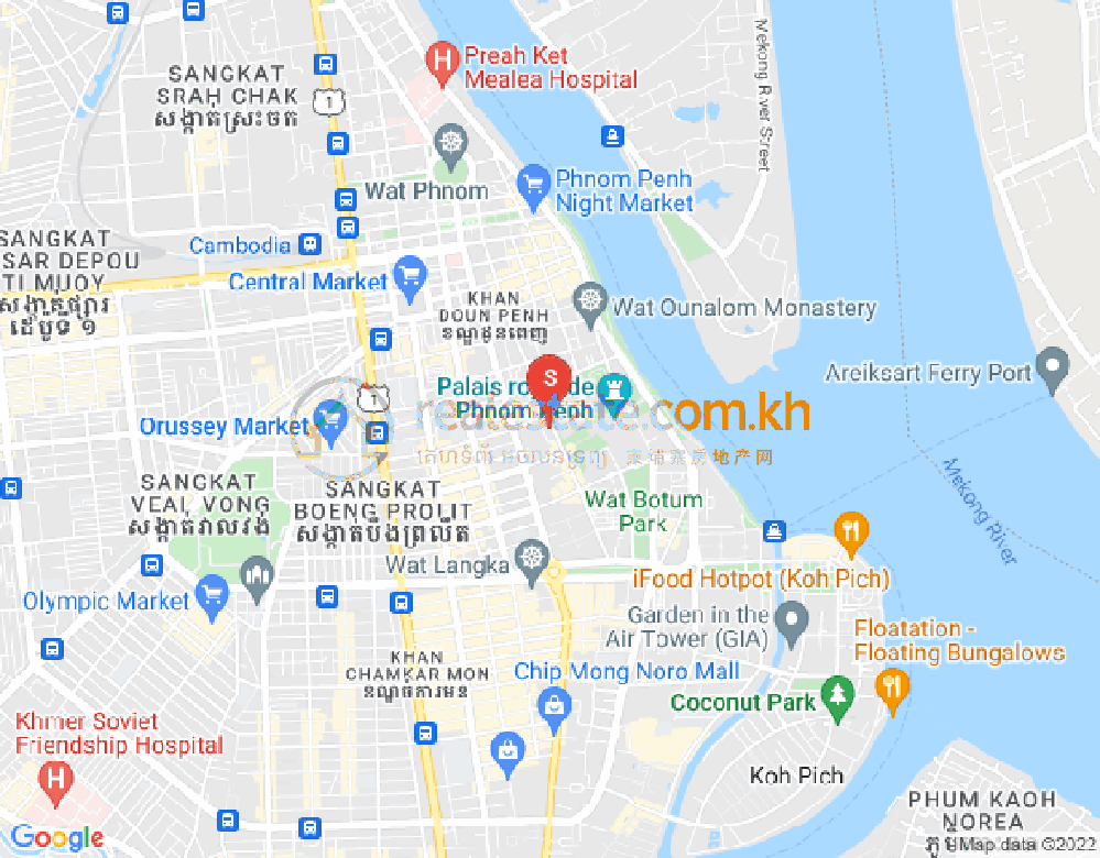 Chey Chumneah分区, 隆边区, 金边地图
