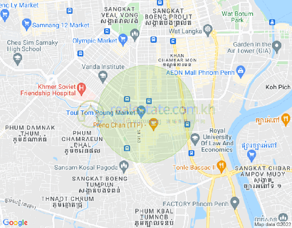 แผนที่ ตวลตุมปุง 1, จัมการมอน, พนมเปญ