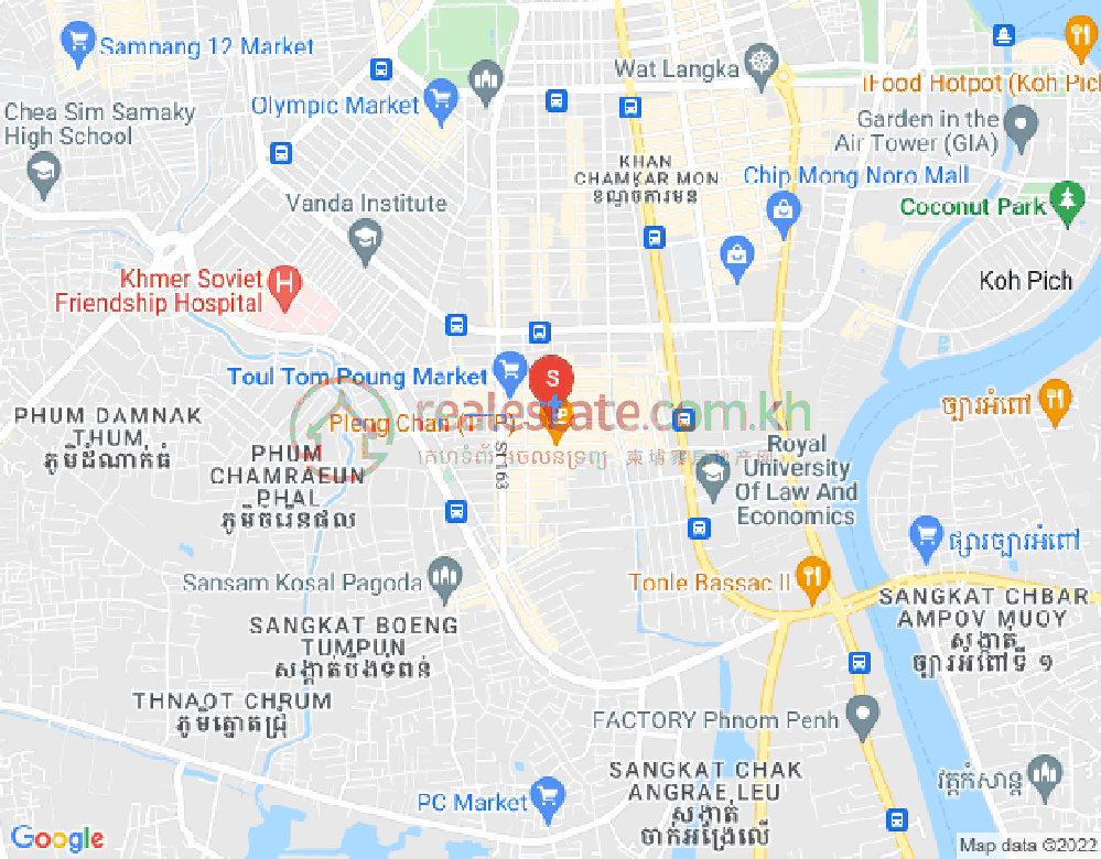 Mapa: Toul Tum Poung 1, Chamkarmon, Phnom Penh