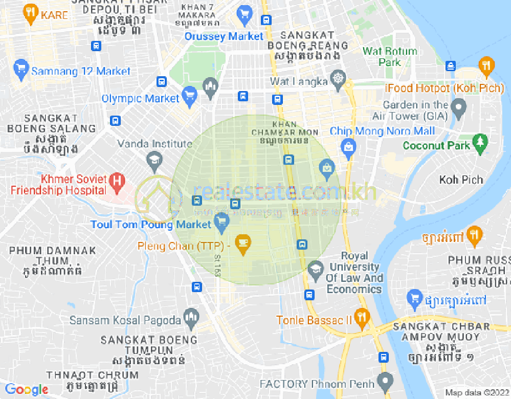 Map of BKK 3, Boeng Keng Kang, Phnom Penh