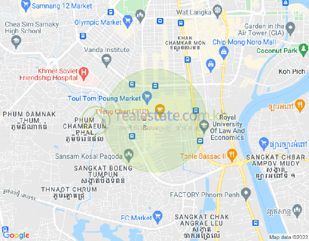 แผนที่ ตวลตุมปุง 1, จัมการมอน, พนมเปญ