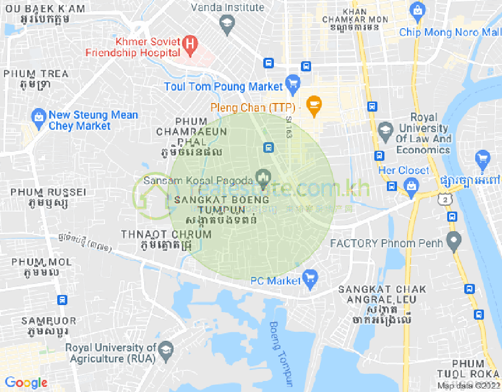 แผนที่ สตึงเมียนเจย, เมียนเจ็ย, พนมเปญ