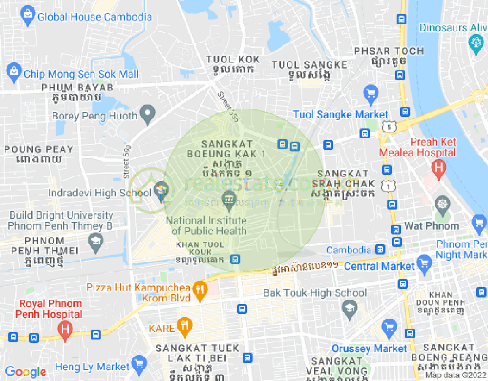 万谷湖1分区, 堆谷区, 金边地图
