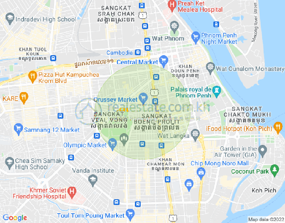 Mapa: Mittapheap, 7 Makara, Phnom Penh