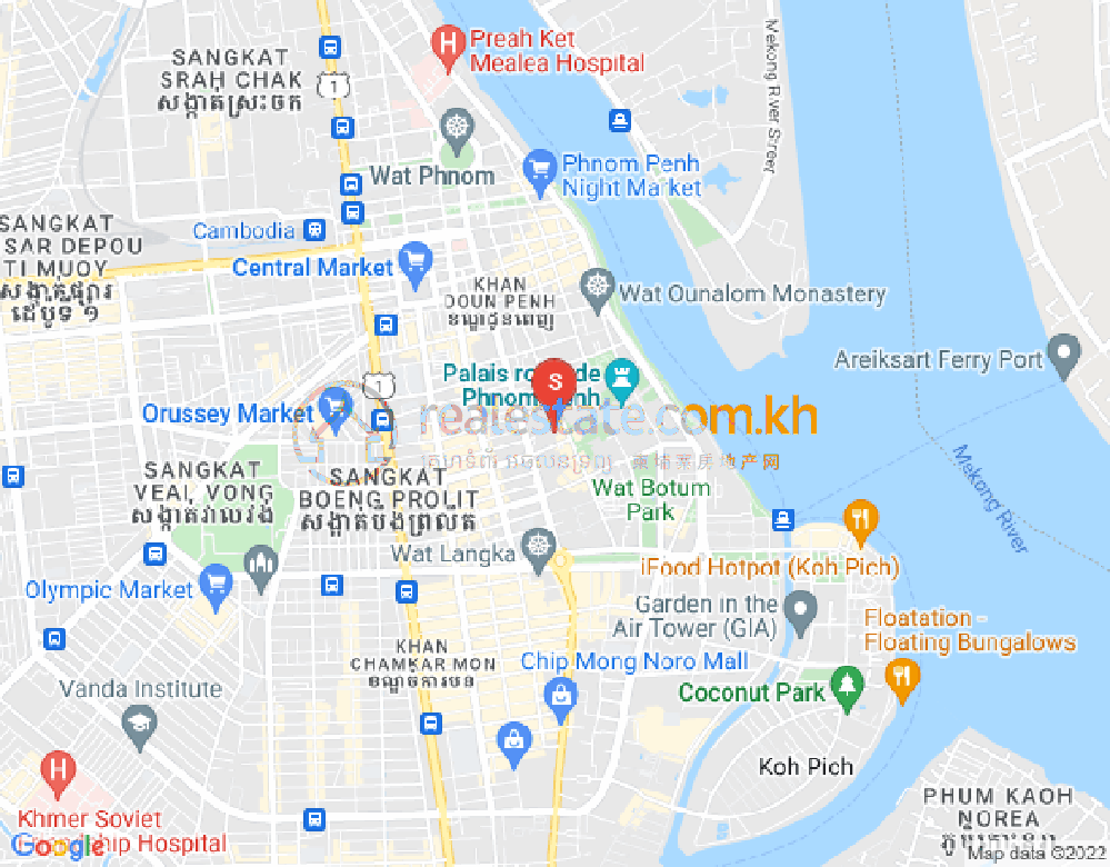 Mapa: Chey Chumneah, Daun Penh, Phnom Penh