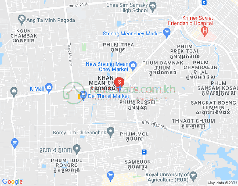 Stueng Mean chey区, 棉芷区, 金边地图
