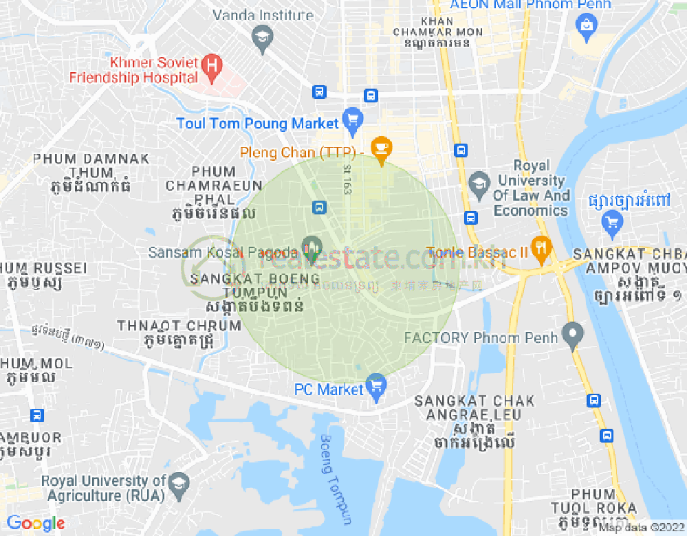 Mapa: Boeung Tumpun, Meanchey, Phnom Penh