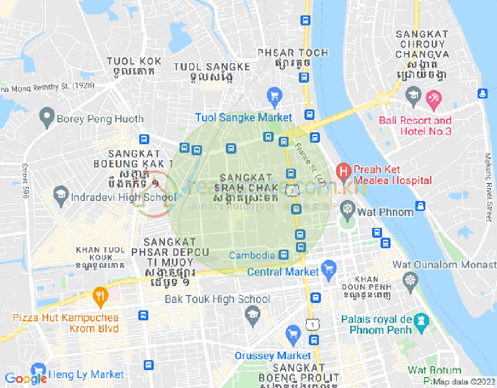 แผนที่ สระจก, ดวนป็ญ, พนมเปญ