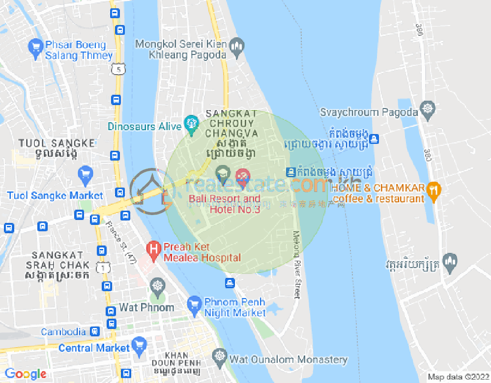 Map of Chroy Changvar, Phnom Penh