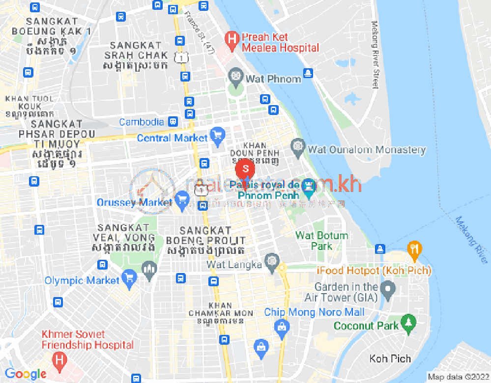 チャクトムク, ドーンペン, プノンペンの地図