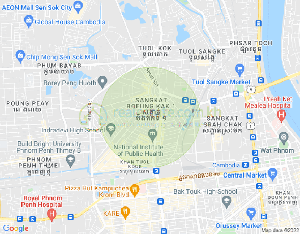 ផែនទី បឹងកក់១, ទួលគោក, ភ្នំពេញ