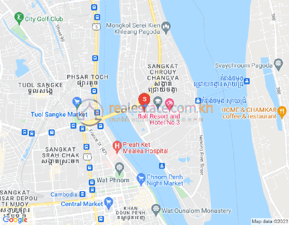 ផែនទី ជ្រោយចង្វារ, ភ្នំពេញ
