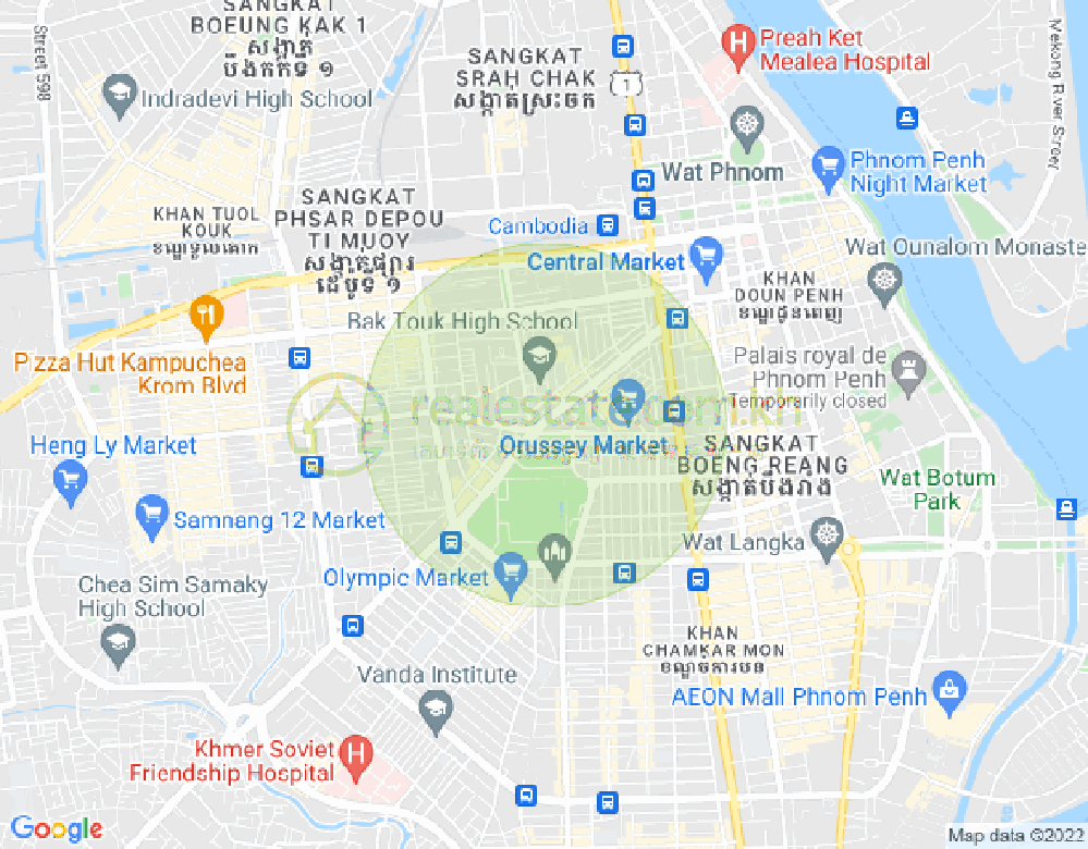Mapa: Mittapheap, 7 Makara, Phnom Penh