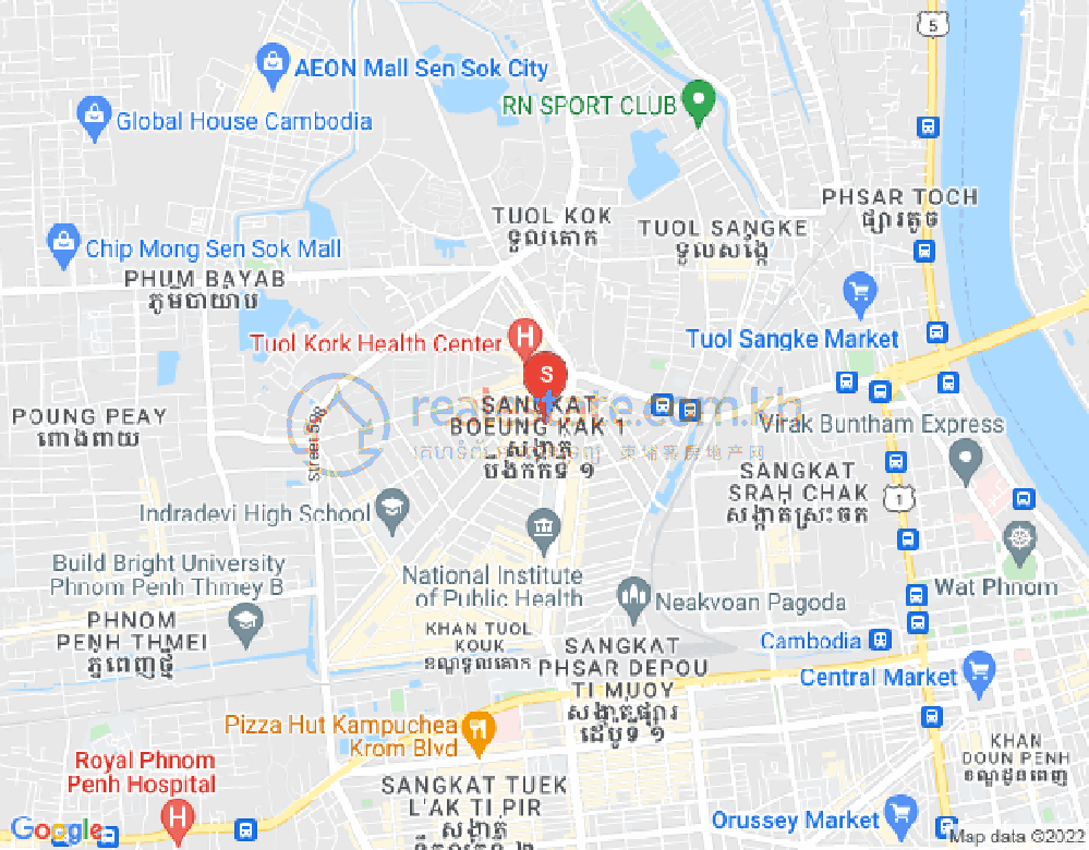 ផែនទី បឹងកក់១, ទួលគោក, ភ្នំពេញ