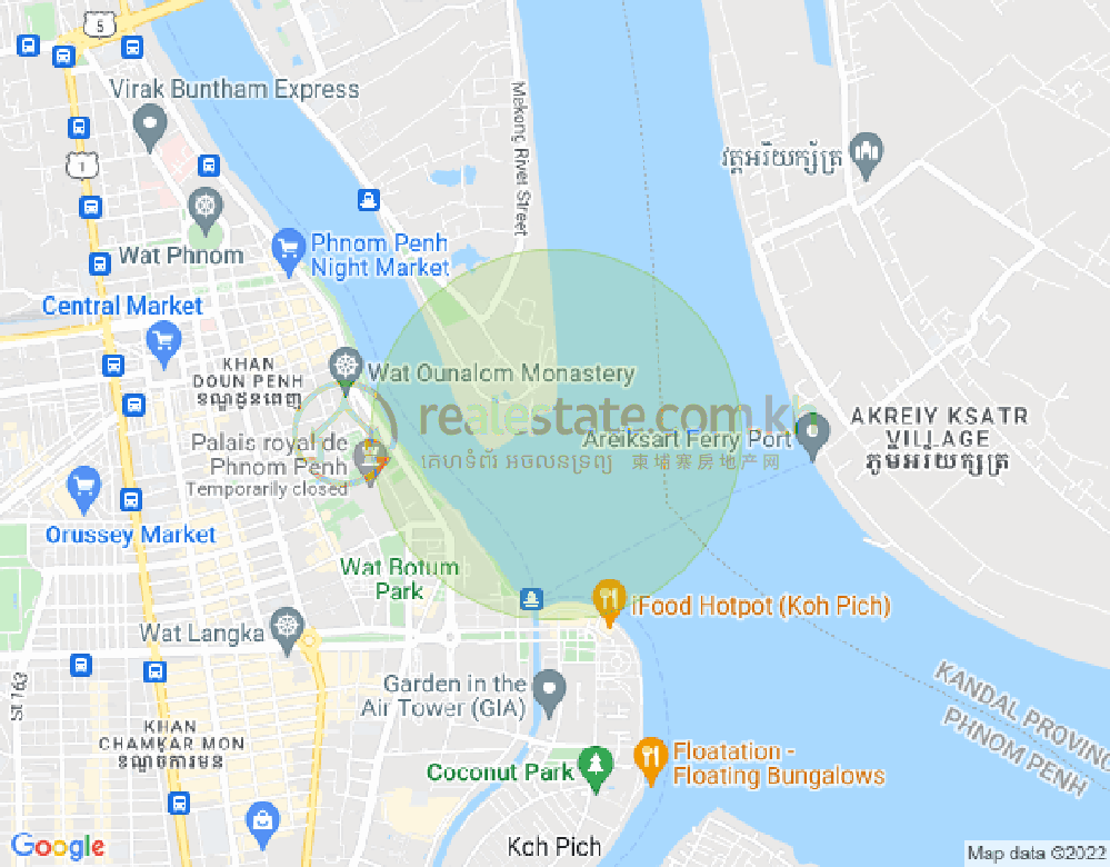 Map of Chakto Mukh, Daun Penh, Phnom Penh
