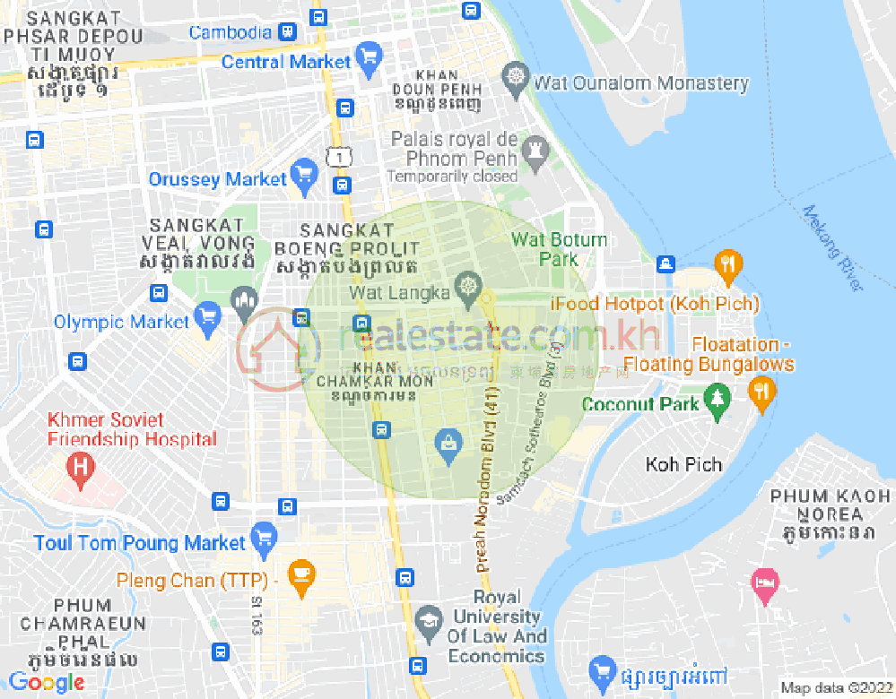 ផែនទី បឹងកេងកង១, បឹងកេងកង, ភ្នំពេញ