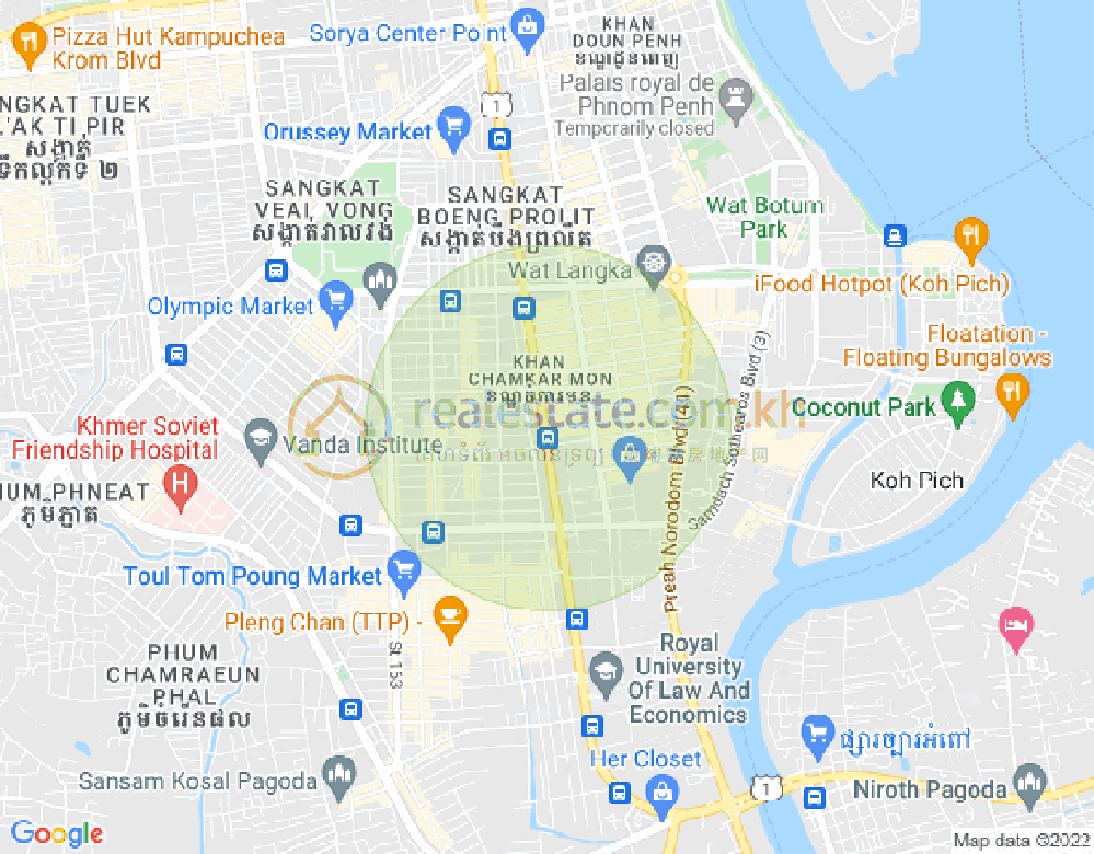 ផែនទី បឹងកេងកង១, បឹងកេងកង, ភ្នំពេញ