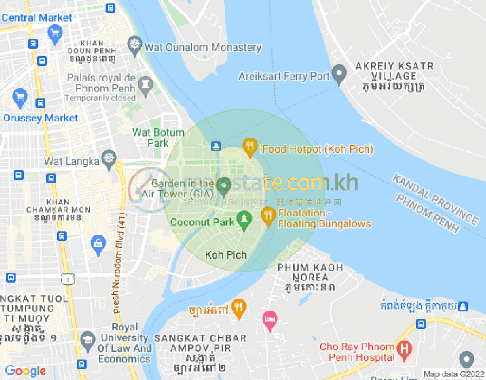 แผนที่ โตนเลบาสัก, จัมการมอน, พนมเปญ