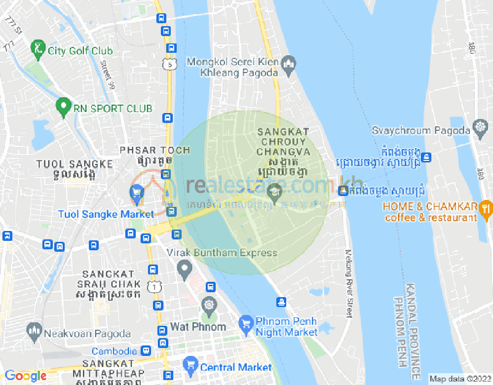 수정화구, 프놈펜 지도
