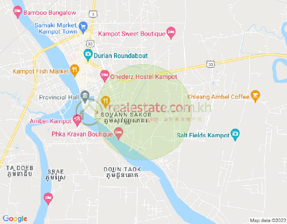 Map of Krang Ampil, Kampot