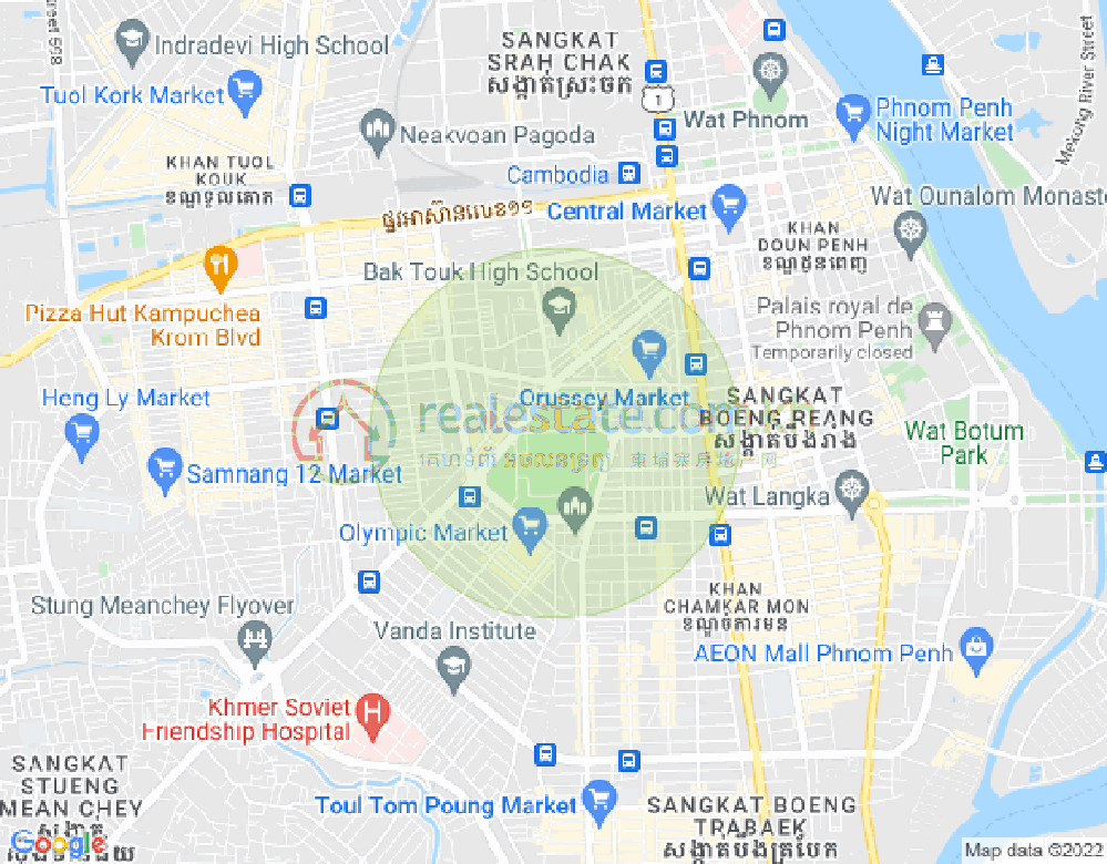 Mapa: Veal Vong, 7 Makara, Phnom Penh