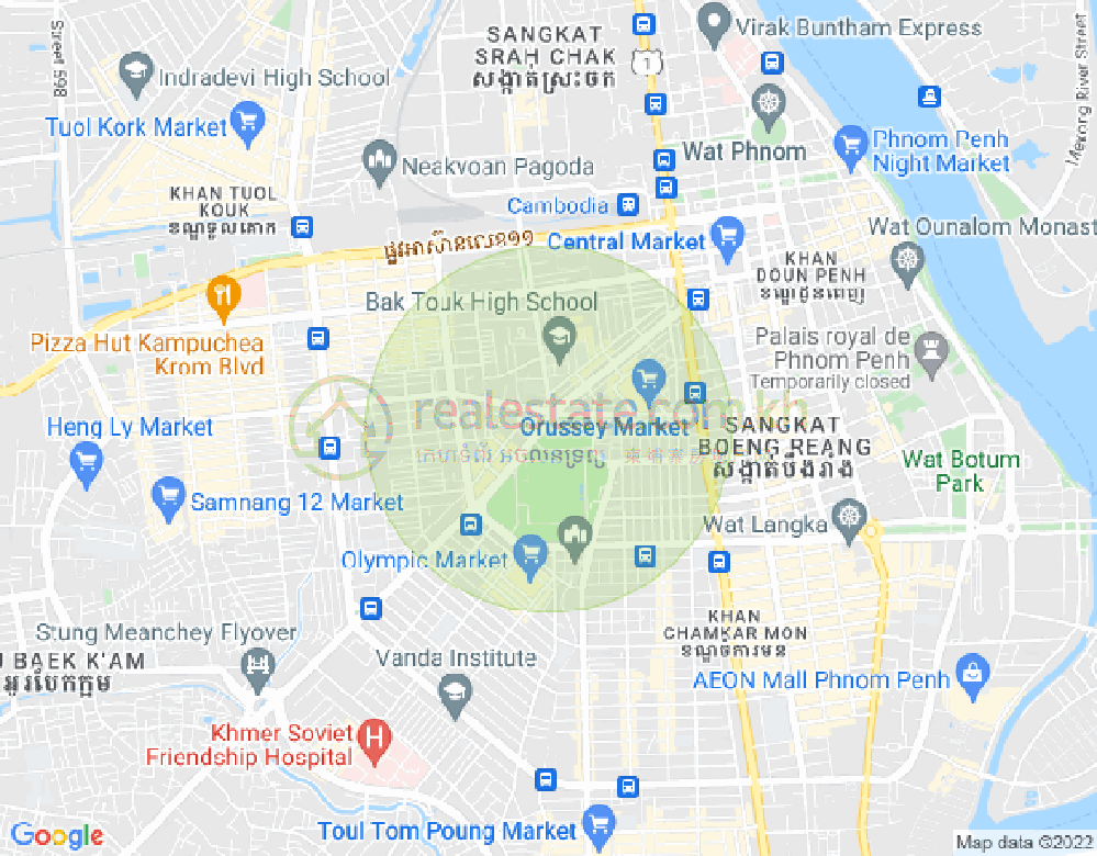 Map of Veal Vong, 7 Makara, Phnom Penh